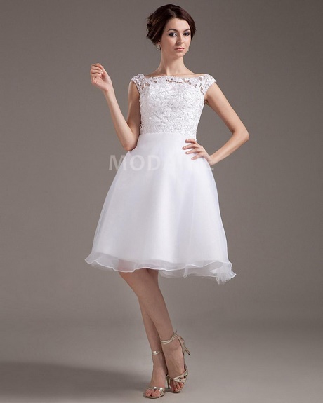 Zivile Hochzeit weißes Kleid