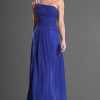 Langes Kleid blau